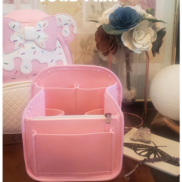 Loungefly Disney Solid Pink Backpack Organizer - Picture 1 of 1